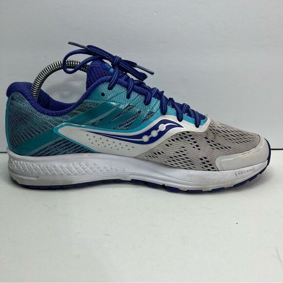 Saucony Ride 10 White Running Shoes Sneakers - Picture 4 of 10